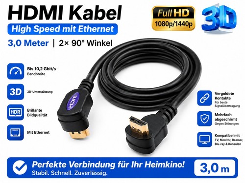 Hdmi kabel winkel high - 90°,